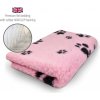 DRYBED Premium Vet Bed ružový + čierne labky 100 x 75 cm