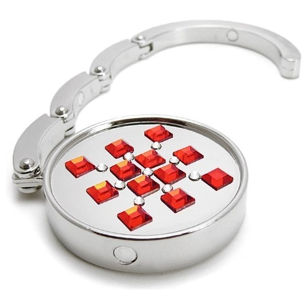 Háčik na kabelku Háčik na kabelku s kameny Swarovski SQUARES RED 787113