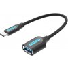 Vention CCVBB USB-C 3.1 samec na USB-A samica OTG, 0,15m, černý