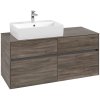 VILLEROY & BOCH Collaro závesná skrinka pod umývadlo na dosku (umývadlo vľavo), 4 zásuvky, 1200 x 500 x 548 mm, Stone Oak, C12900RK