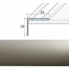 Jutex Ukončovacia lepená lišta A36 inox