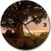 Sklenené nástenné hodiny okrúhle Starý strom fi 30 cm