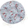 Bellatex Sedák DITA okrúhly prešívaný Kvietky sivá, 40 cm
