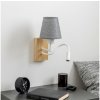 Brilagi | Brilagi - LED Nástenná lampa NUBILA WOOD 1xE27/25W/230V + LED/3W dub/šedá | BG1565B