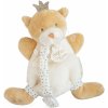 Plyšový medvedík s klipom na cumlík Bear Little King Perlidoudou Doudou et Compagnie hnedý v darčekovom balení 15 cm od 0 mes