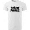Sablio Tričko s potlačou Fortnite Team 2 - bílé 4XL