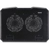 Hama chladiaci stojan pre notebook Black Metal, 2 ventilátory, naklápací, modré podsvietenie, tichý