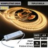 LEDprodukt 20m PROFI LED pásik 70LED/m SMD2835 prúd. driver teplá b. 4,8W/m IP20 24V KOMPLETNÁ SADA