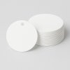 Visačky okrúhle – bez potlače, 10 ks biela