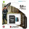PAMÄŤOVÁ KARTA KINGSTON CANVAS GO MicroSD SDXC 64GB 170MB/s C10 U3 A2 V30