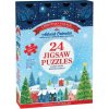 EUROGRAPHICS Puzzle Adventný kalendár: Vianočné dediny 24x50 dielikov