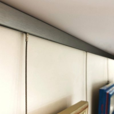 Závesný systém na zavesenie obrazov – SET HLINÍK 3m (6x oceľ, 6x AG)
