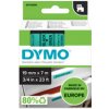 DYMO páska D1 19mm x 7m, čierna na zelenej S0720890