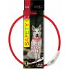 Obojok Dog Fantasy LED nylon červený 65cm