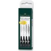 Faber-Castell 167115 Pitt Artist Pen 4 ks XS S F M čierna