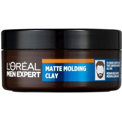 L'Oréal Paris Men Expert Barber Club Messy Hair Molding Clay stylingový íl na vlasy so strednou fixáciou 75 ml pre mužov