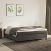 Box spring postel s matrací tmavě šedá 160x200 cm samet Šedá 3144688