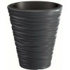 PROSPERPLAST Plastový kvetináč SAND 29,5 cm antracit