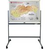 Magnetická mapa Slovenska a Európy s hliníkovým stojanom