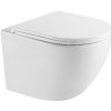 kielle Oudee - Závesné kompaktné WC so doskou Softclose, Vortex Rimless+, biela 30102010S-SET1