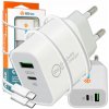 NABÍJAČKA USB USB-C PRE TELEFÓN TABLET BIELA PD QC-3.0 20W + kábel