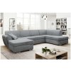 | Rozkladacia rohová sedacia súprava do U SERPA pravá, šedá, s úložným priestorom | FF0008