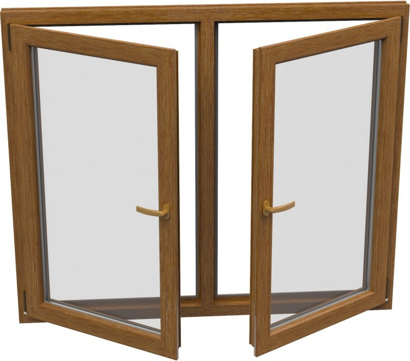 Aluplast dvojkrídlové plastové okno Effect: otváravé + otváravo-sklopné,  delené 1:1 šírka: 2000 výška: 1500 od 243,45 € - Heureka.sk