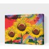 Vymalujsisam.sk Maľovanie podľa čísiel - Slnečnice v ateliéri Veľkosť: 30x40cm, Rám: Na kartónovej doske