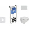 Ideal Standard ProSys Set predstenovej inštalácie, klozetu a sedadla Eurovit, tlačidla Oleas M2, Rimless, SoftClose, chróm mat ProSys120M SP50