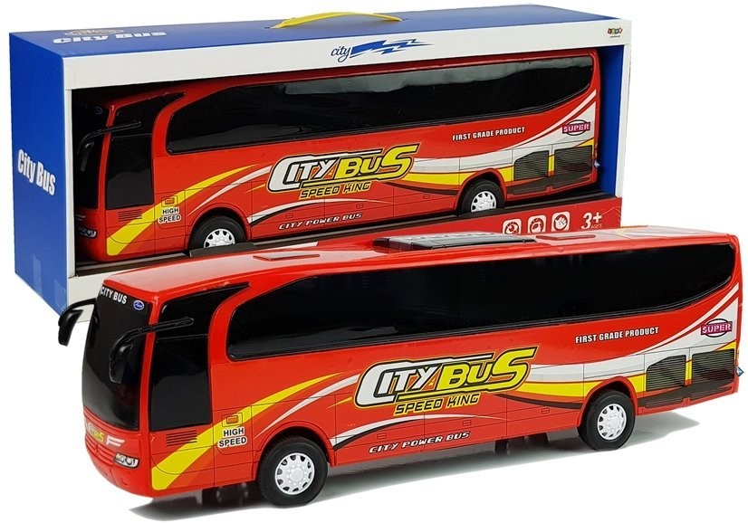 LEAN TOYS Autobus mestský 54 cm červený