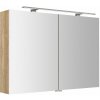 Sapho RIWA GALERKY RIWA galérka s LED osvetlením, 101x70x17cm, dub Alabama RIW100-0022