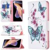 Peňaženkové kožené puzdro DRAWING na Xiaomi Redmi Note 11 Pro - Peach Blossom Butterfly