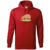 Kapybara a melón - Mikina pánska Cape s kapucňou - 4XL ( Červená )
