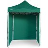 Nožnicový Párty stan 2x2m Oceľový Standard - 4ks plné bočnice Farba: Zelená