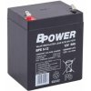 BPOWER Olovený akumulátor 12V 5Ah AGM faston 4,7 mm BPE 5-12