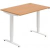 Hobis Pracovný stôl Motion, ZO, 2S, 120x70,5-120,5x80 cm, buk/biela
