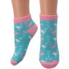 Ponožky členkové plameniak 2256, 2257 tyrkysová 32 - 34 EU /10-12Y/