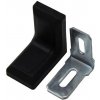 Onpira Uholník s plastovou krytkou 30x30x18 mm [10ks] Farba: Čierna