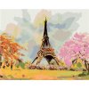 Zuty – Maľovanie Podľa Čísel – Eiffelova Veža A Ružový Strom, 80 × 100 cm, Plátno 8596530083306