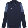 Pánska futbalová bunda Puma, TEAMCUP TRAINING JACKET tmavo modrá,svetlomodrá,biela M