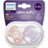 Avent Philips šidítko Ultrasoft Premium Zvířátko 2 ks ružová/oranžová