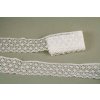Bavlnená paličkovaná čipka - biela - šírka 4 cm