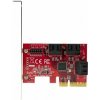 StarTech.com SATA PCIe Card, 6 Port PCIe SATA Expansion card, 6Gbps SATA Card, Low/Full Profile, Stacked SATA Connectors, ASM1166 Non-Raid SATA Controller Card - PCI Express to SATA Converter - Radic