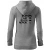 Play Eat Sleep Repeat game - Mikina dámska trendy zipper s kapucňou - XL ( Tmavosivý melír )