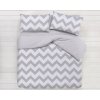 Gipetex Natural Dream Talianská obliečky 100% bavlna Chevronne sivé 140x200 / 70x90