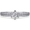 Florence Side Stones | Zásnubný prsteň so stredovým kameňom 0.25 ct, biele zlato, s diamantmi 47
