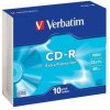 Verbatim CD-R, 43415, Extra Protection, 10-pack, 700MB, 52x, 80min., 12cm, bez možnosti potisku, slim box, PROMO, pro archivaci da