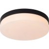 LUCIDE 79111/30/30 BISKIT stropné svietidlo so senzorom D280mm LED 18W/1150lm 2700K IP44 čierna, opálová