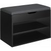 tectake 403615 lavica na topánky jasmina s podsedákom 60x30x43, 5cm - čierna