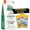 BRIT CARE Hypoallergenic Senior Lamb 12kg + 3x DentaStix ZADARMO